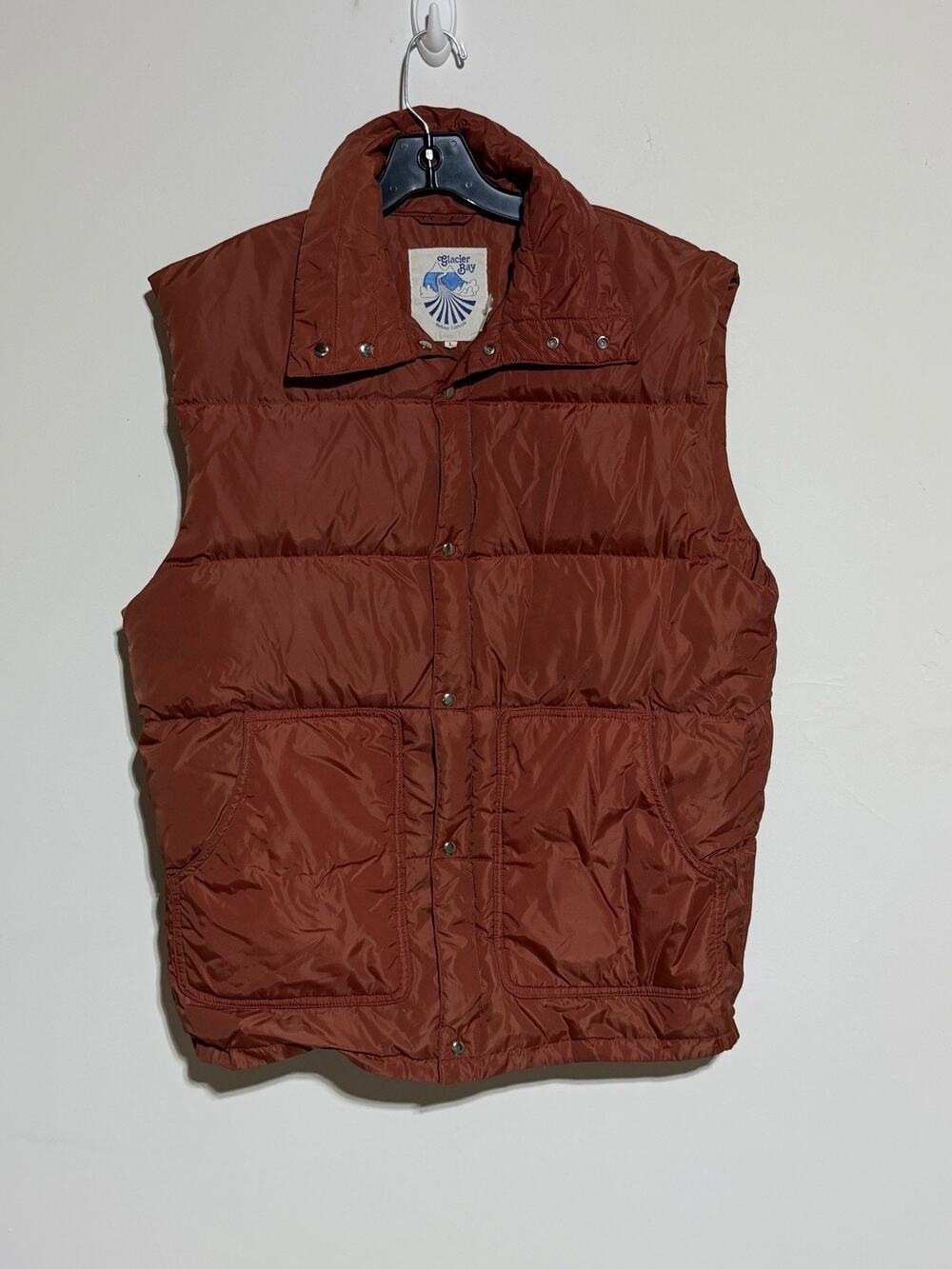 Vintage Men’s Large‎ Glacier Bay Barkley California 100% Down Puffy Vest Brown